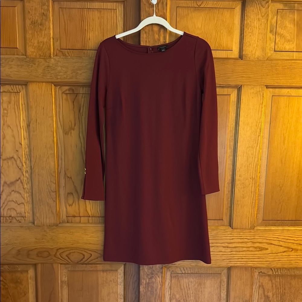 Burgundy Long Sleeve Dress